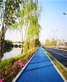 浙江杭州天馬路彩色透水混凝土項(xiàng)目